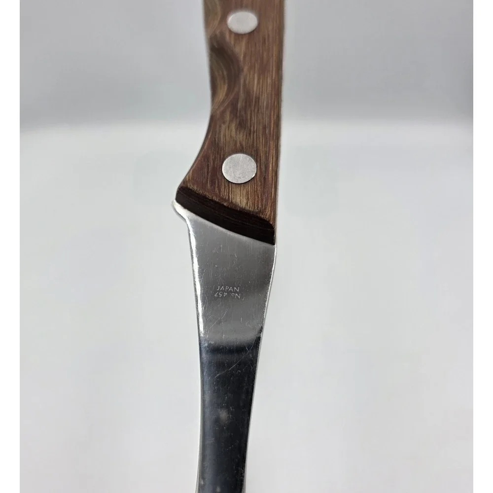 Vintage Viking Meat Fork 440-A Wood Handle Super‎ Stainless 457 Japan 11.5